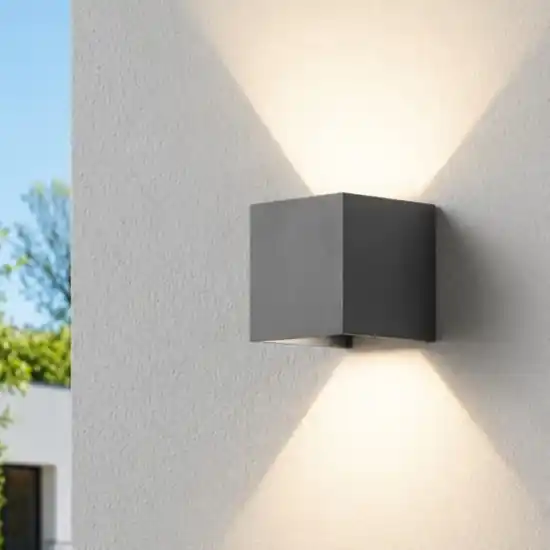 Applique cubo led 6w 3000k antracite isyluce per esterno Soddisfatti O Rimborsati