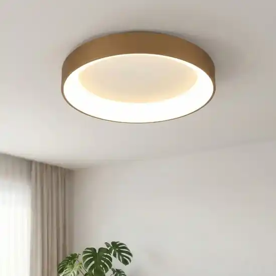 Plafoniera 38cm oro anello led 30w 2700k-5000k con telecomando app Prezzo Scontato