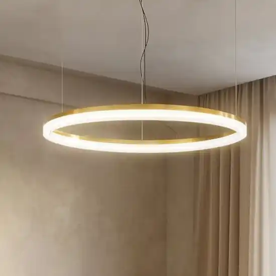 Ideal lux crown sp d80 lampadario moderno ottone led 42w 3000k Occasione Imperdibile