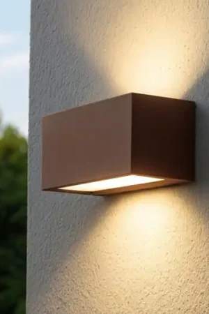 Applique da esterno isyluce metro led 24w 4000k corten marrone Subito Disponibile