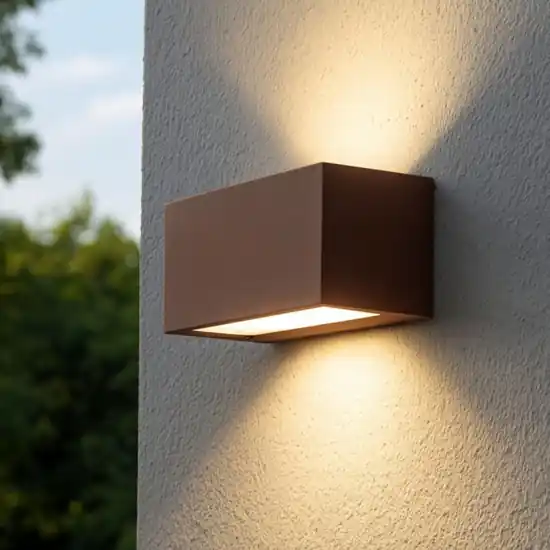 Applique da esterno isyluce metro led 24w 4000k corten marrone Subito Disponibile