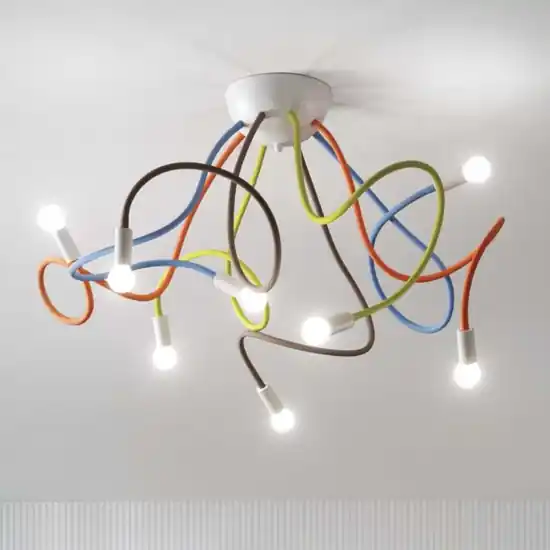 Subito Disponibile Multiflex pl8 ideal lux plafoniera moderna per cameretta multicolor