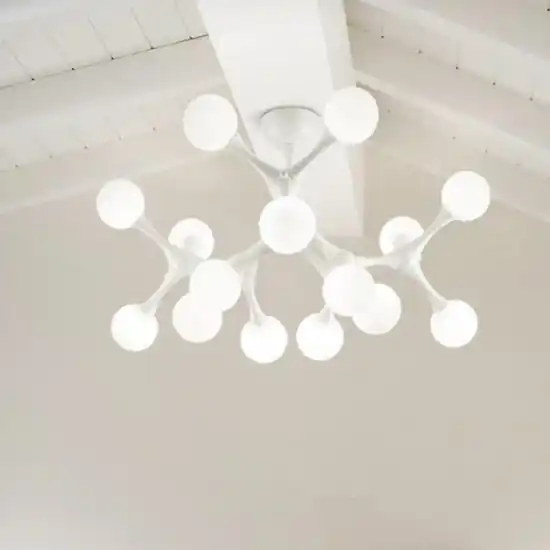 Scelto Dai Clienti Nodino pl9 ideal lux plafoniera moderna bianca 9 luci per soggiorno