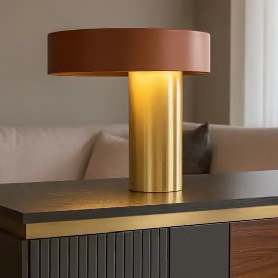 Miloox amanita lampada da tavolo ruggine oro design moderna Consegna Rapida
