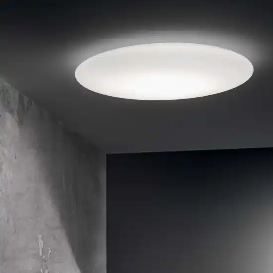 Level pl d40 ideal lux plafoniera a led 22w 3000k ovale 40cm vetro bianco Prezzo Ridotto