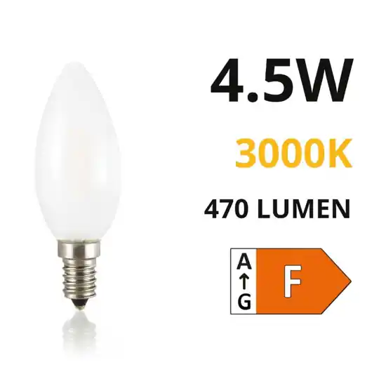 Life lampadina led e14 4,5w 3000k 470lm vetro milky Ultima Occasione