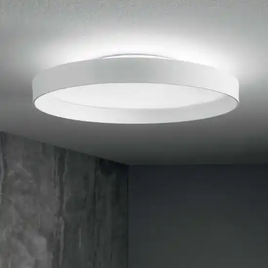 Economico Fly pl d45 ideal lux plafoniera a led 26w 3000k bianca tonda 45cm per soggiorno