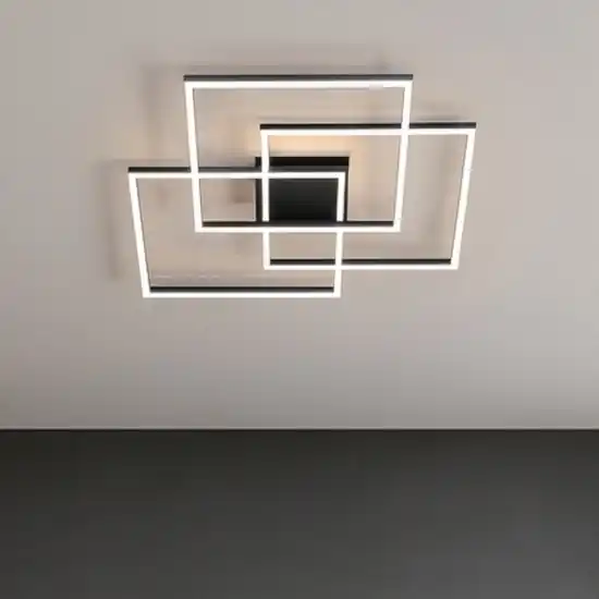 Frame pl quadrato ideal lux plafoniera a led 35w 3000k nera moderna Sconto