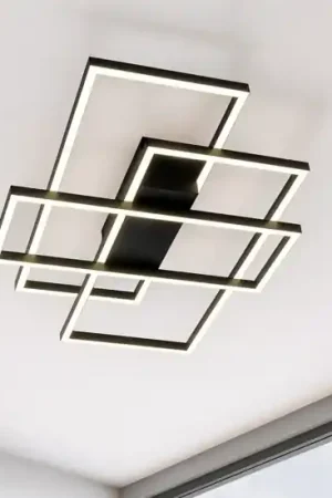 Vendita Finale Frame pl rettangolo ideal lux plafoniera a led 31w 3000k moderna nera