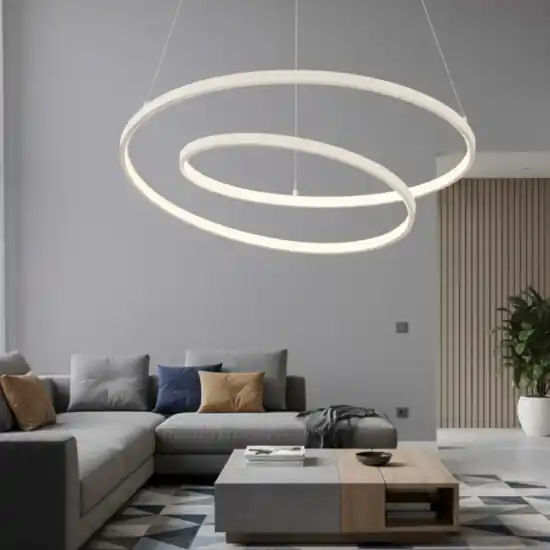 Esclusivo Ideal lux oz sp d80 dali push bianco lampadario led 55w 3000k