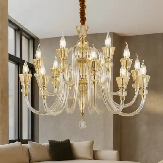 Compra Adesso Strauss sp18 ideal lux lampadario cristallo 18 bracci trasparente