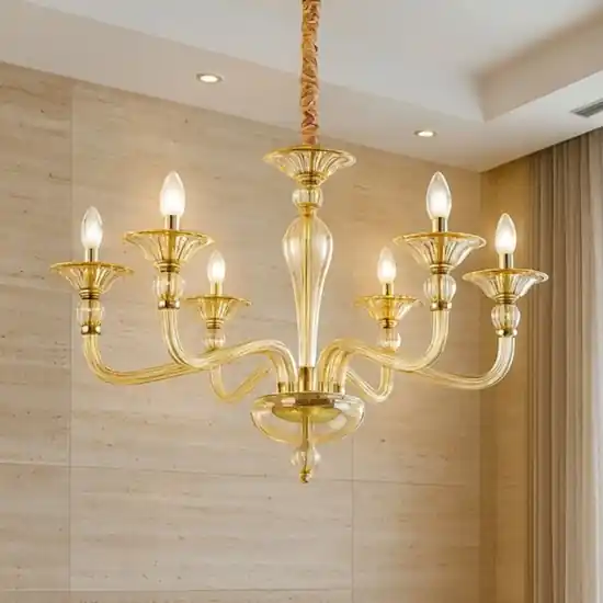 Danieli sp6 lampadario di cristallo 6 bracci ambra ideal lux Vendita Finale