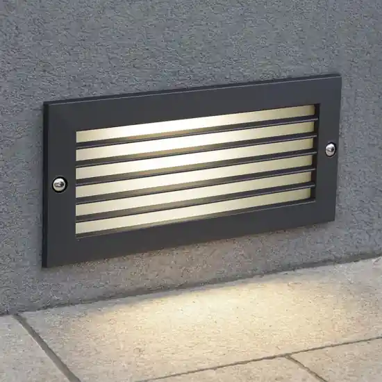 Segnapasso led incasso parete per esterno 10w 3000k ip54 nero Offerta Del Giorno