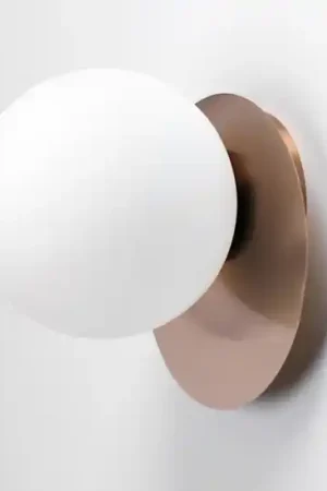 Vivida pearl oro rosa applique led 12w 3000k sfera vetro bianco Prezzo Di Fabbrica