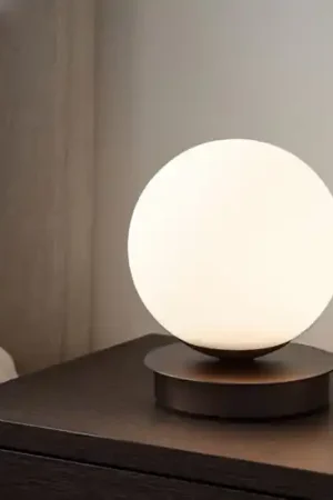 Abat-jour da comodino vivida pearl bronzo vetro bianco led 4w 3000k Offerta Speciale