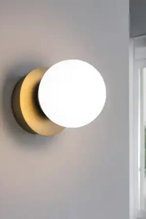 Applique vivida pearl led 4w 3000k oro spazzolato sfera vetro bianco Acquista Ora