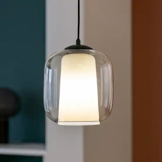 Lampada a sospensione vetro trasparente so verve 2 ondaluce Offerta Limitata