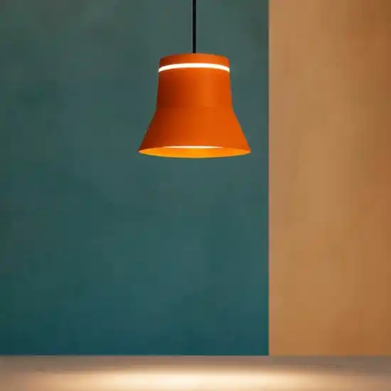 Lampada a sospensione arancione led 3000k vivida cloche Subito Disponibile