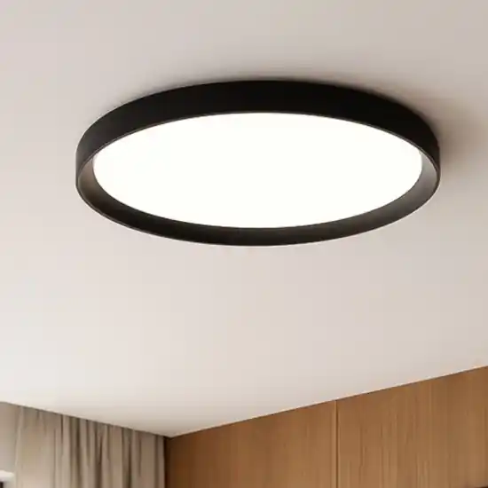 Plafoniera rotonda nera da cucina led 36w 3000k 4000k vivida atena A Buon Prezzo