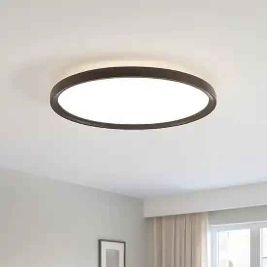 Vivida atena plafoniera moderna rotonda nera 48w 3000k 4000k Promo Stagionale