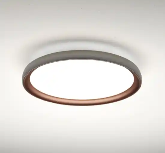 Plafoniera per cucina 36w 3000k 4000k rotondo rame e argento vivida atena Saldi