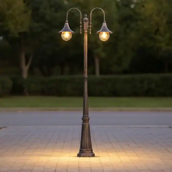 Offerta Limitata Cima pt2 lampione classico alto due luci da giardino ip43 ideal lux