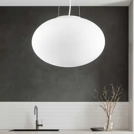 Offerta Lampo Candy sp1 d40 ideal lux lampadario sfera di vetro bianco