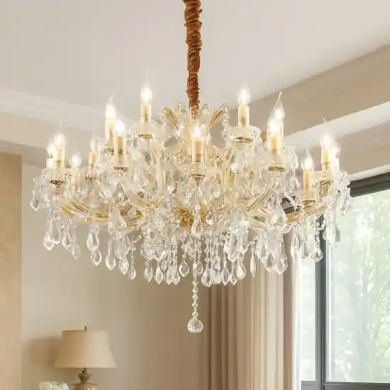 Ideal lux napoleon sp18 lampadario di cristallo dorato goccia Nuovo Arrivo