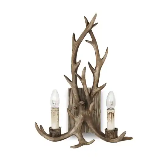 Chalet ap2 ideal lux applique da parete corna di cervo per casa di montagna due luci Offerta Limitata