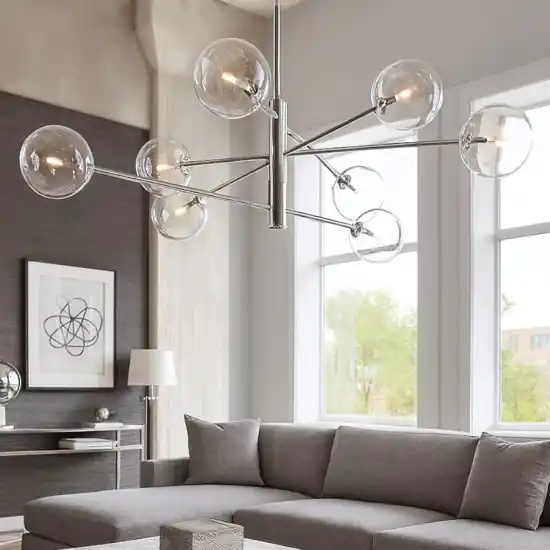 Ideal lux equinoxe sp8 lampadario design moderno cromo per soggiorno Affare