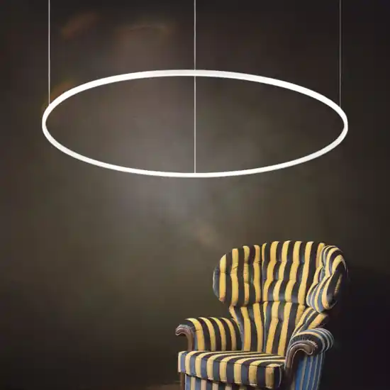 Oracle slim sp d150 round ideal lux lampadario cerchio bianco led 89w 4000k Ultimissimo Modello