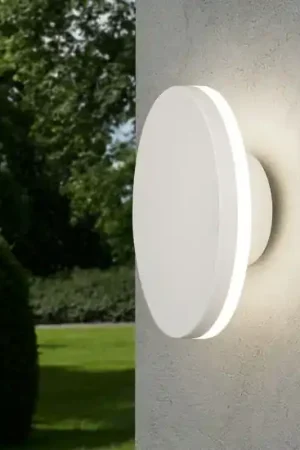 Applique da esterno disco bianco led 9,6w 3000k Prezzo Basso