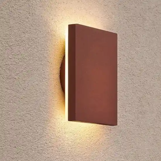 Applique per esterno marrone corten 9,5w 3000k moderna Esclusivo