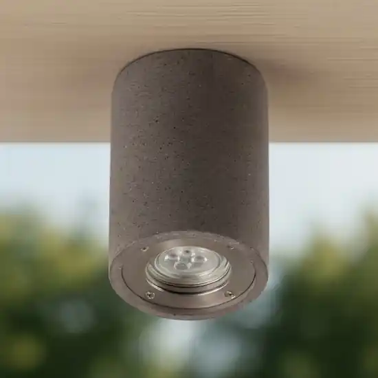 Occasione Faretto per esterno da soffitto cilindro di cemento
