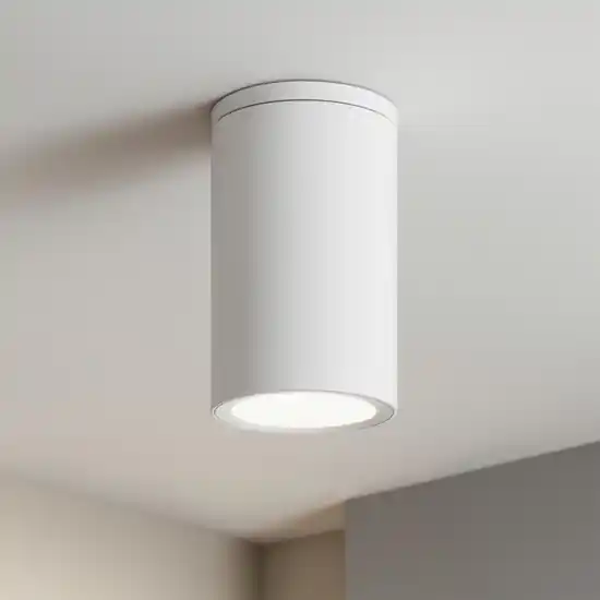 Offerta Lampo Faretto per esterno bianco cilindro da soffitto