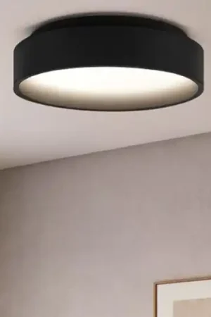 Ziggy pl d030 ideal lux plafoniera nera led 22w 3000k tonda per ingresso Prezzo Scontato