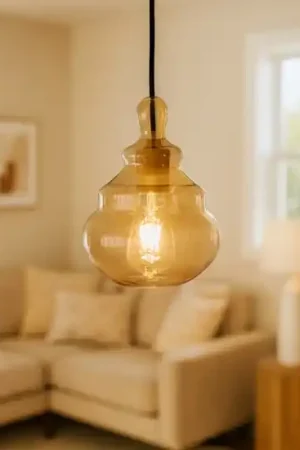 Adone miloox lampadario in vetro miele da soggiorno Promozione Esclusiva