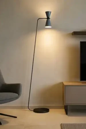 Lampada da terra dimmerabile grigio miloox graal 2 luci Offerta Del Giorno