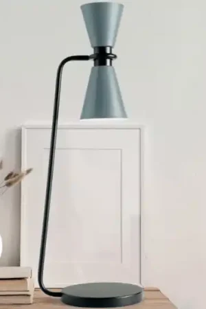 Sforzin graal lampada da tavolo grigio da soggiorno 2 luci dimmerabile Subito Disponibile