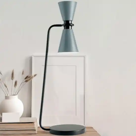 Sforzin graal lampada da tavolo grigio da soggiorno 2 luci dimmerabile Subito Disponibile