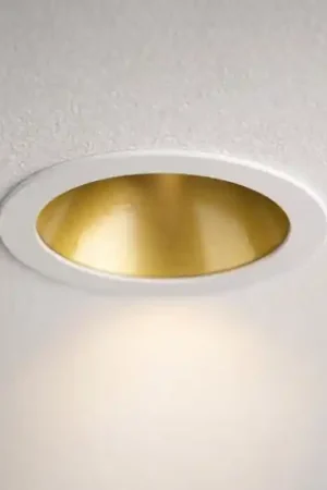 Virus ideal lux faretto led da incasso rotondo 3w 3000k bianco oro Non Perdere
