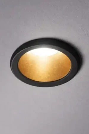 Virus ideal lux faretto da incasso led 3w 3000k nero oro Saldi