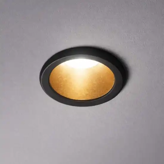 Virus ideal lux faretto da incasso led 3w 3000k nero oro Saldi