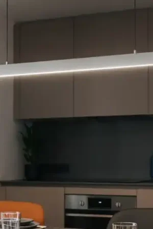 Vivida segmento lampadario per cucina titanio led 40w 2700k 3000k 4000k Prezzo Scontato