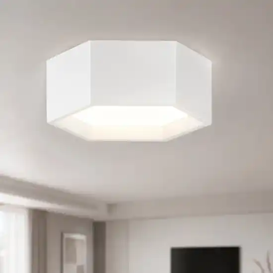 Solo Oggi Plafoniera led 3000k ottagonale bianca