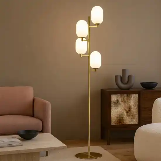 Occasione Lampada da terra moderna colore oro sfere di vetro
