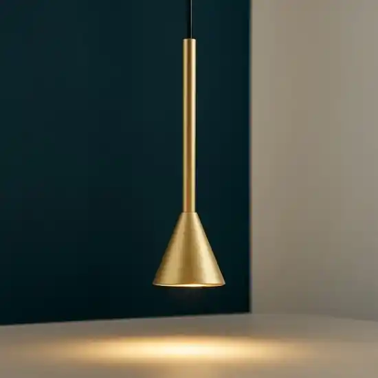 Reso Gratuito Lampada a sospensione oro led design mini cono moderna