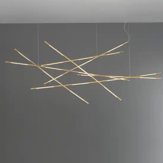 Esclusivo Grande lampadario moderno ottone led 109w 3000k dimmerabile