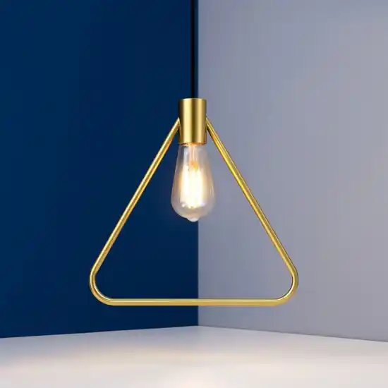 Sconto Ideal lux abc sp1 triangle lampada a sospensione triangolo oro ottone pendente