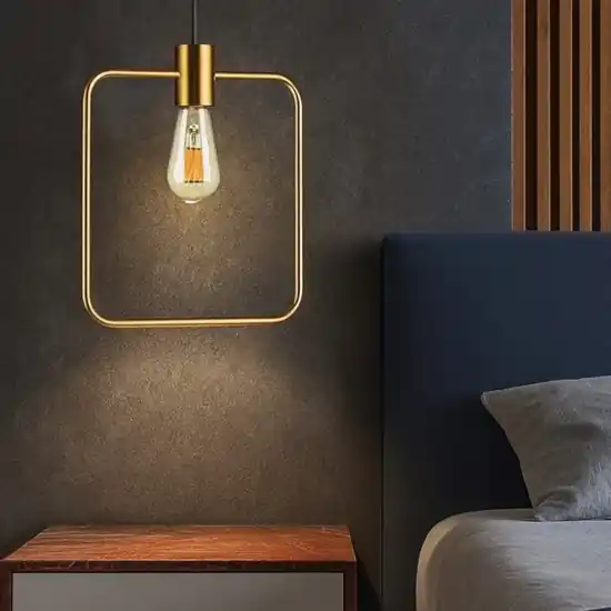 Prezzo Scontato Ideal lux abc sp1 square lampadario dorato pendente ottone